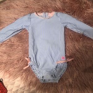Ruffle Butts one piece long sleeve bathing suit